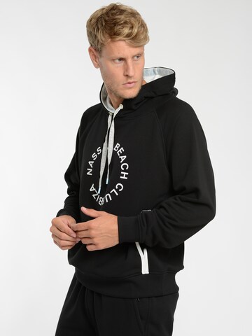 NASSAU Beach Club Sweatshirt ' NB22009 ' in Zwart: voorkant