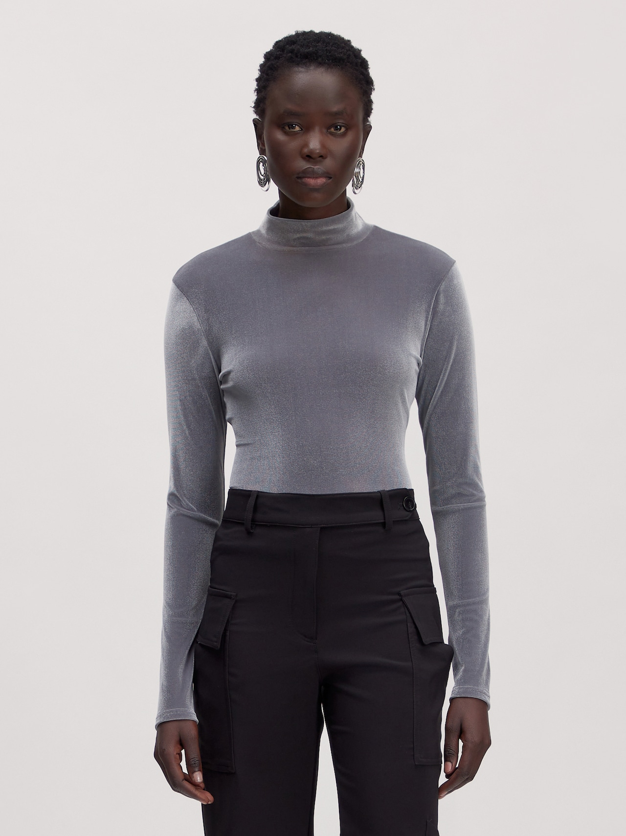 EDITED Producten Shirt 'Fiore' Grijs