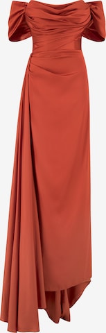 Prestije Evening Dress in Red: front