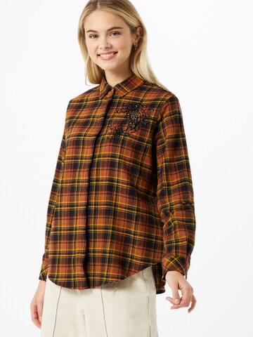 s.Oliver Blouse in Bruin: voorkant