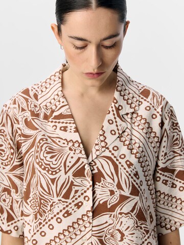 OBJECT Bluse 'OBJLydia' i brun