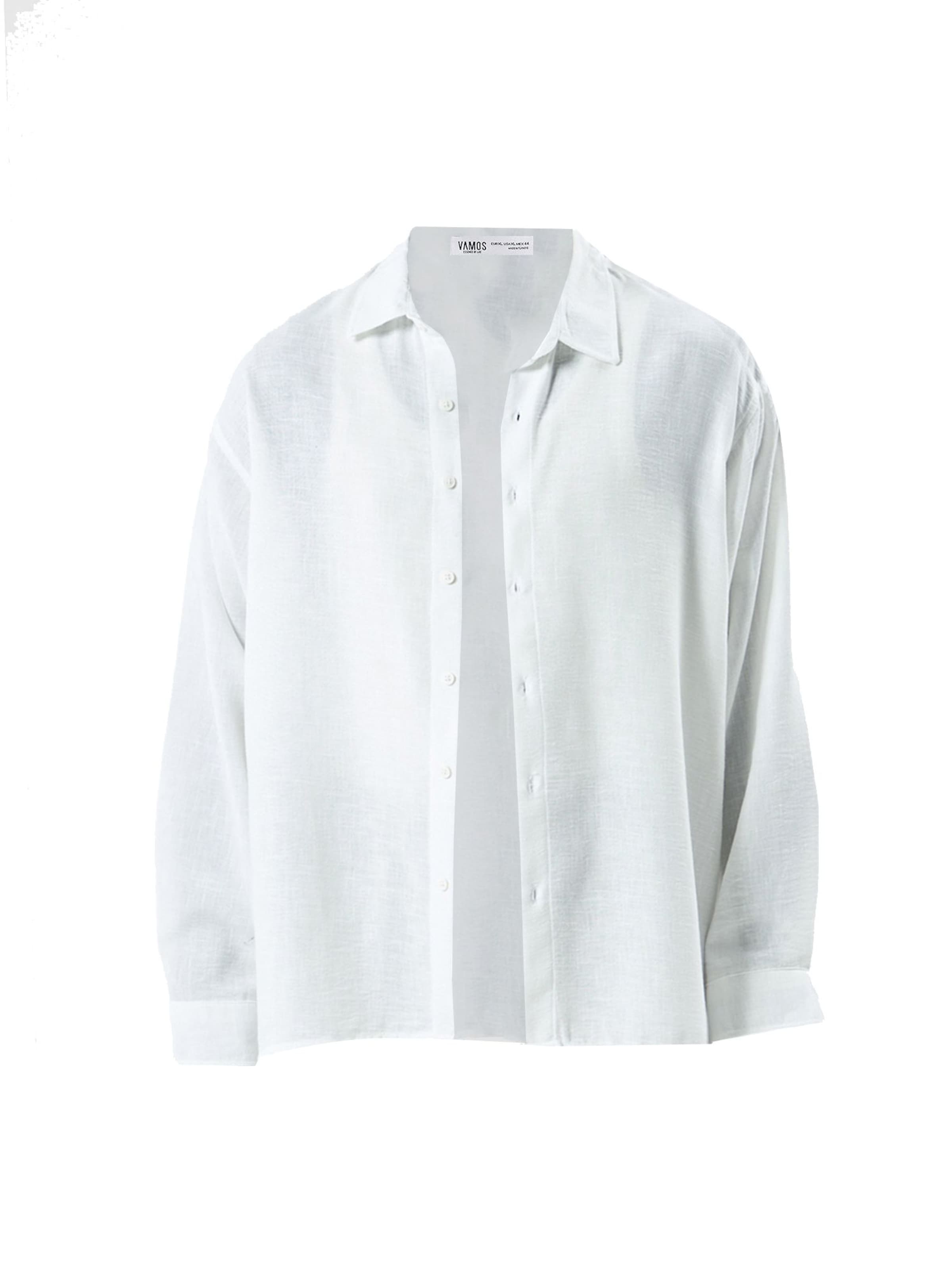 VAMOS CLO Mugav suurus Triiksärk, värv valge: eest vaates