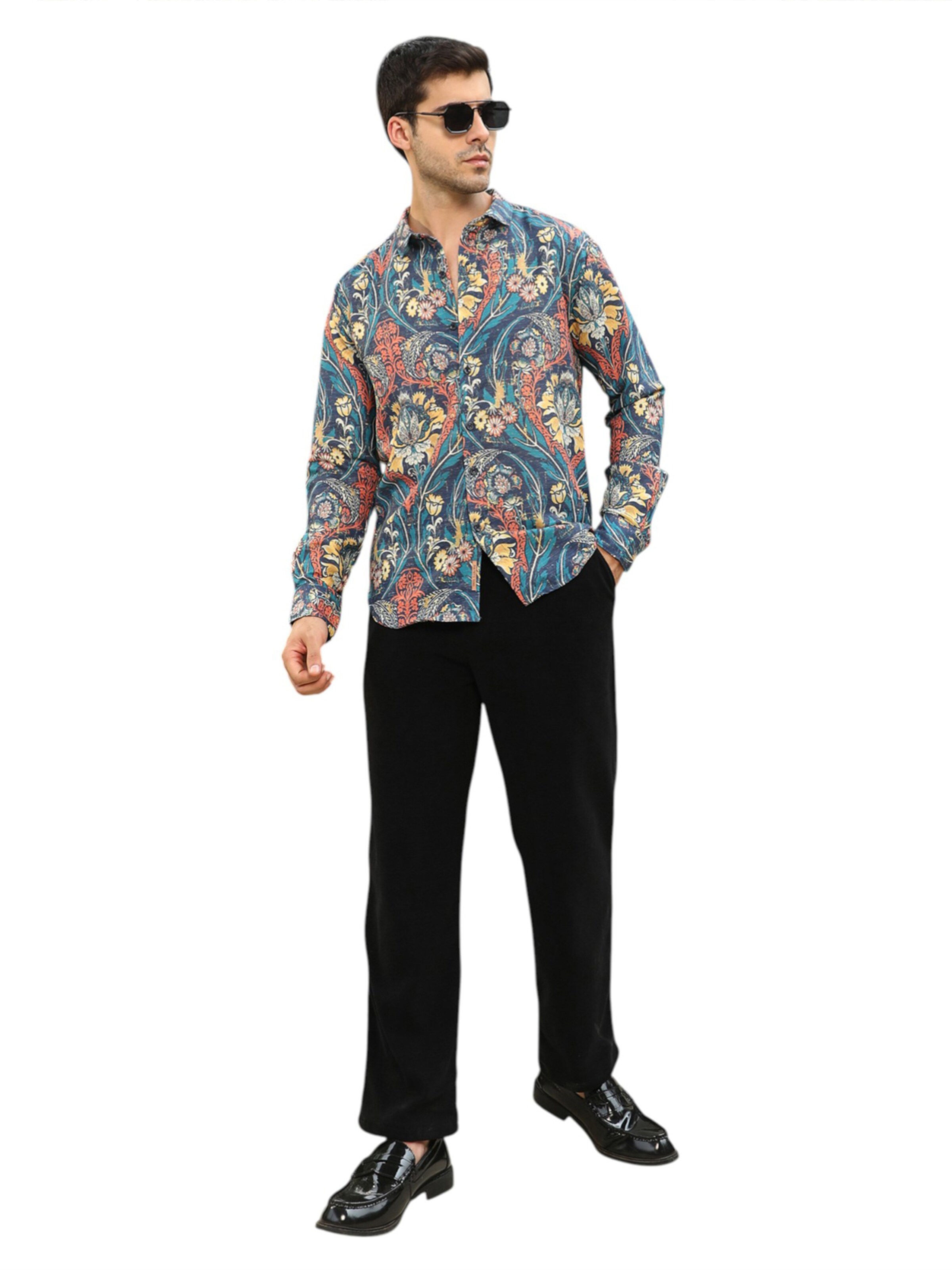 Regular fit Cămașă 'Kynlee' de la Campus Sutra pe albastru