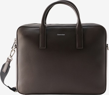 Geantă laptop de la Calvin Klein pe maro: față