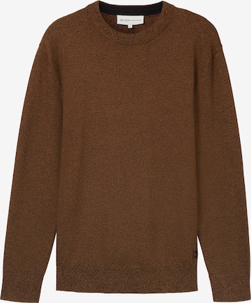 TOM TAILOR DENIM Sweater in Brown: front