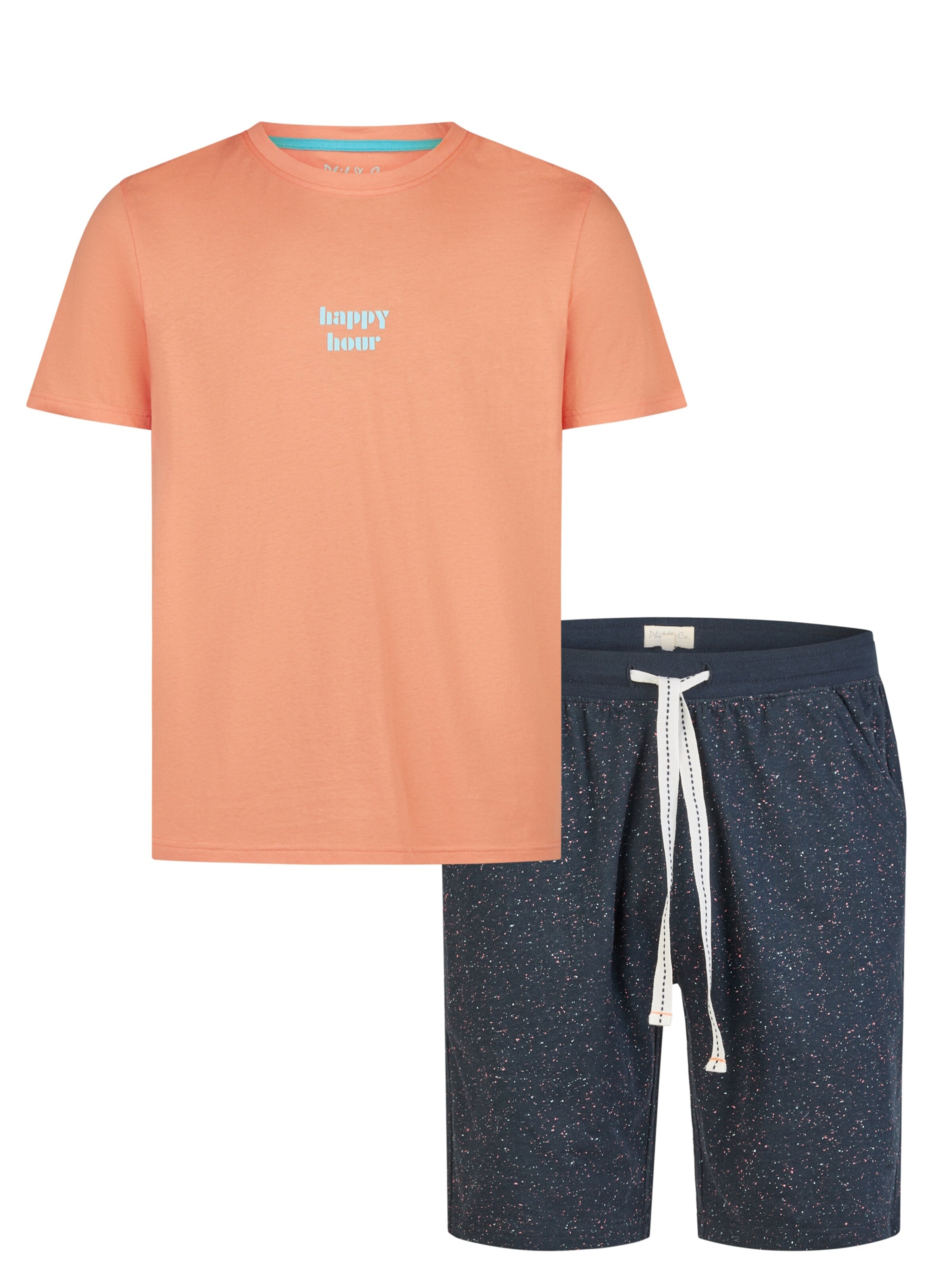 Phil & Co. Berlin Short Pajamas in Orange: front