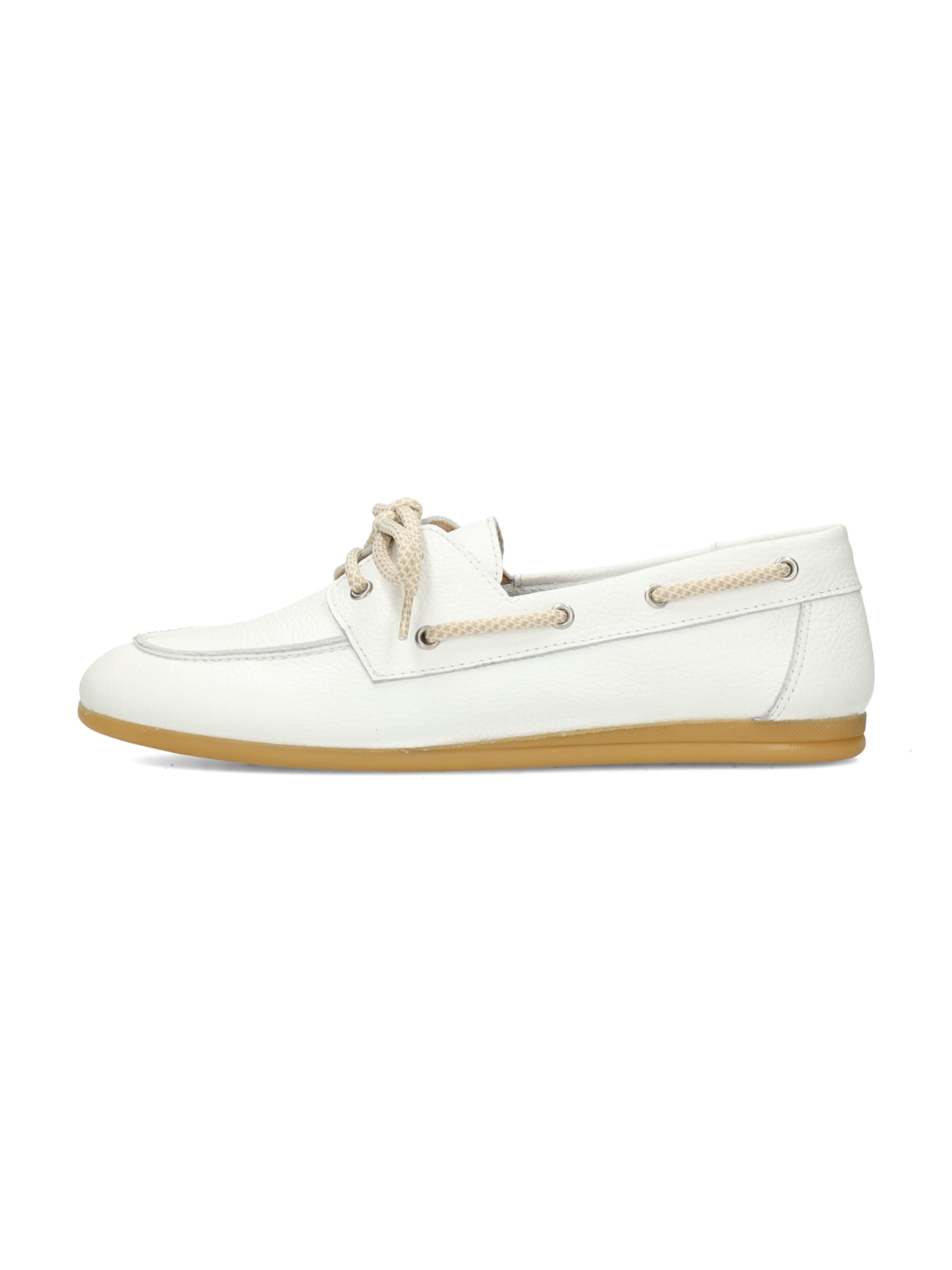 PS Poelman Mocassins 'Callie' in Wit: voorkant