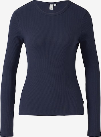 T-shirt QS en bleu : devant