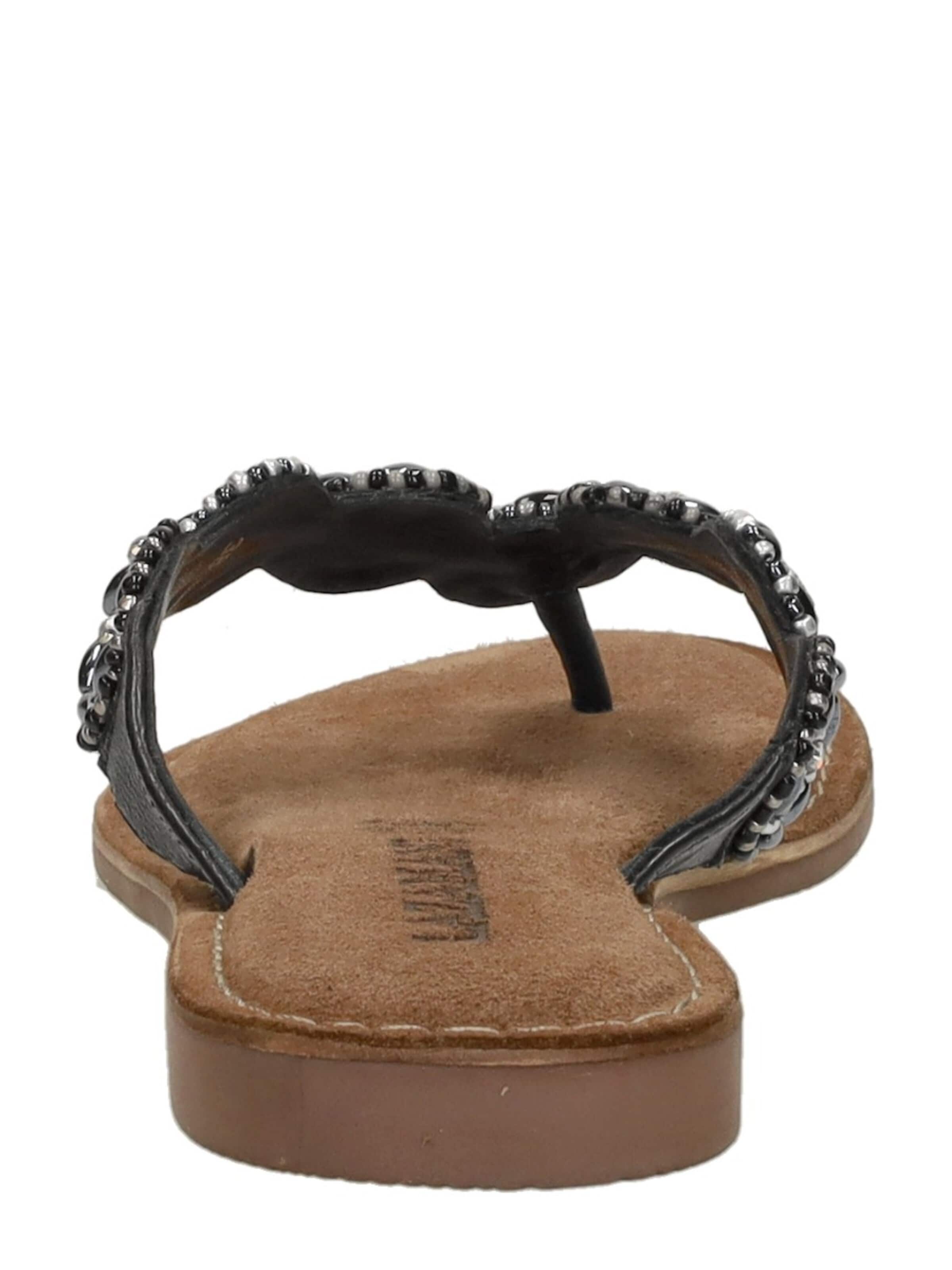 LAZAMANI Teenslipper 'Teenslippers' in Zwart