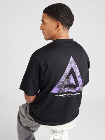 T-Shirt 'TRIANGLE' JACK & JONES en noir : devant