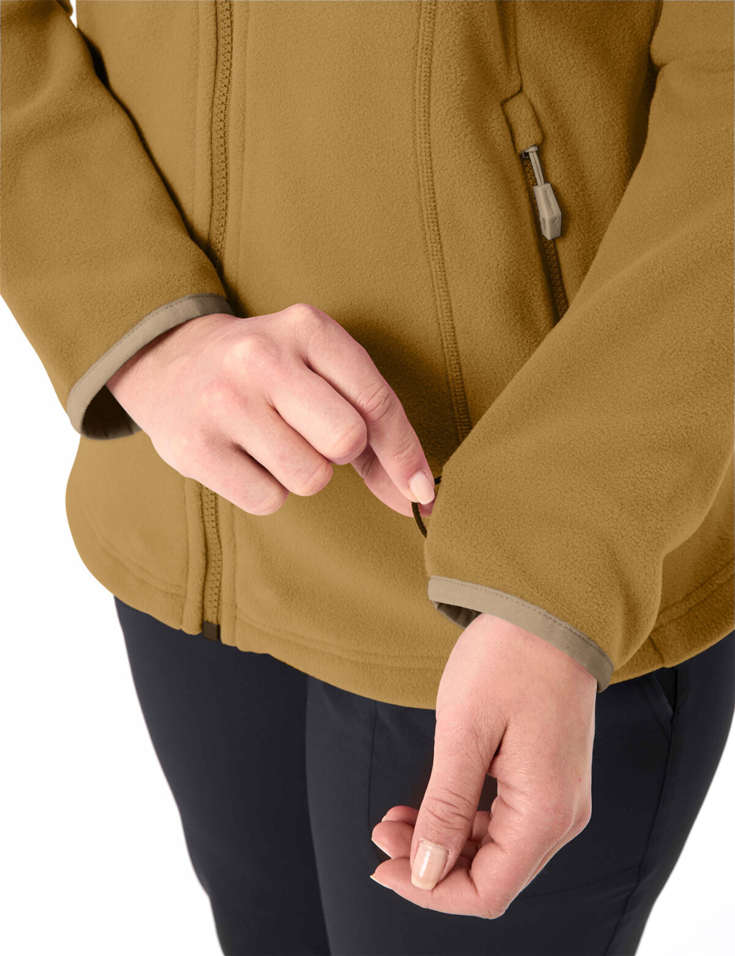 VAUDE Athletic fleece jacket 'Rosemoor II' in Brown