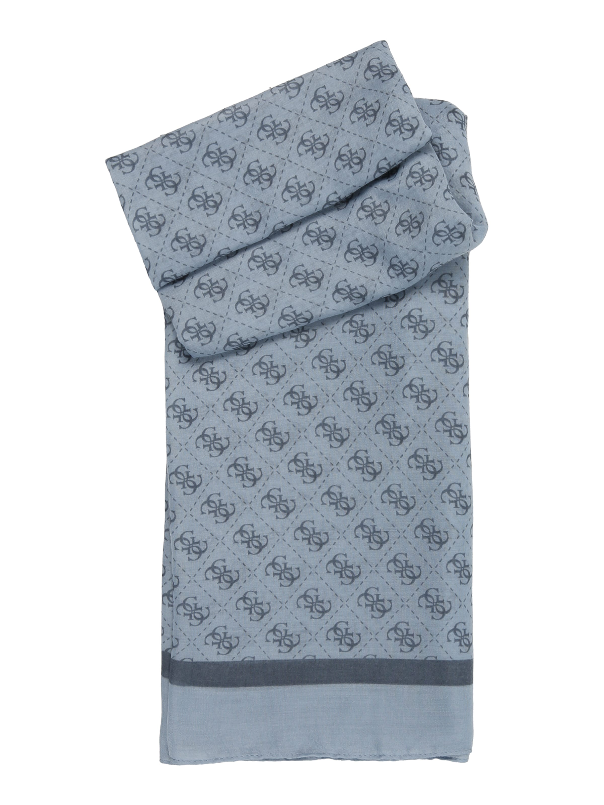 GUESS Halsduk 'KATYA SCARF 90X180' i blå: framsida