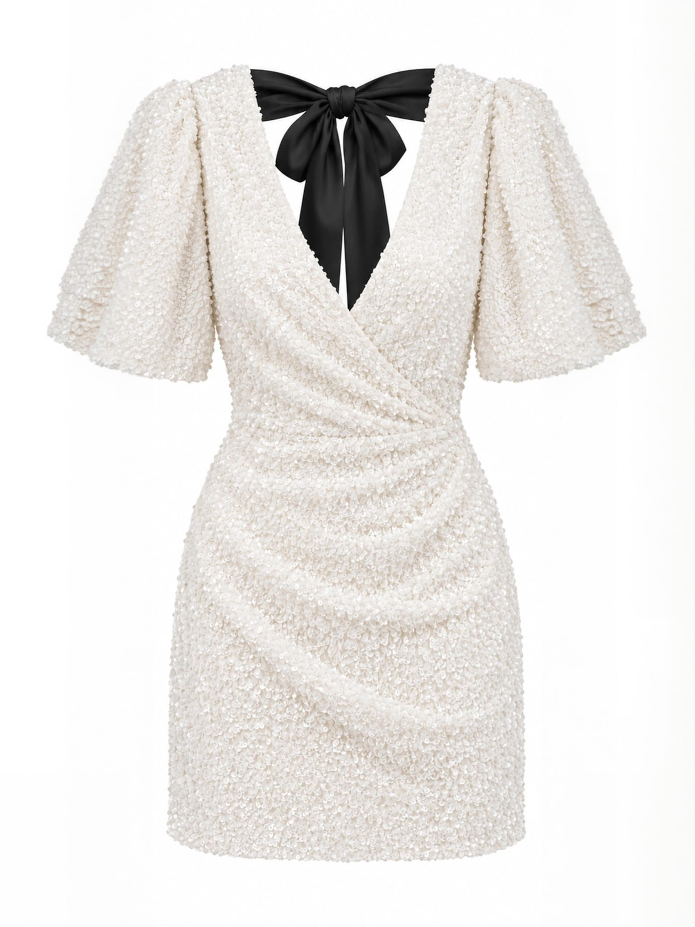 Crās - Vestido ' Annecras ' en blanco: frente