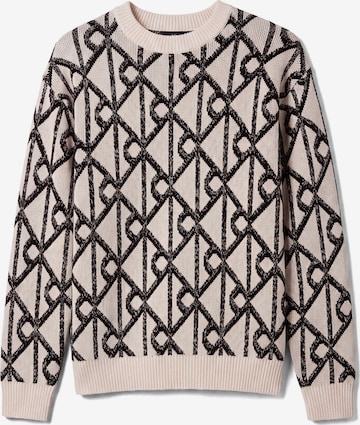 Pull-over Calvin Klein en blanc : devant