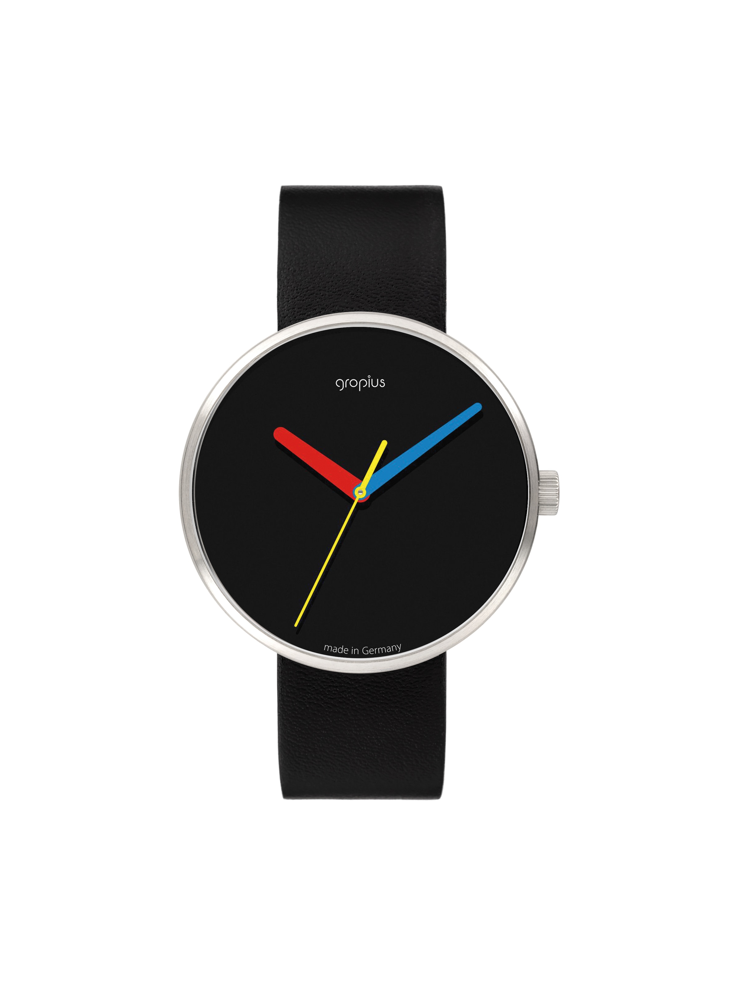 WALTER GROPIUS Analog Watch 'SIMPLEX' in Black: front