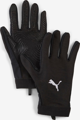 PUMA Athletic Gloves 'Winterized' in Black: front