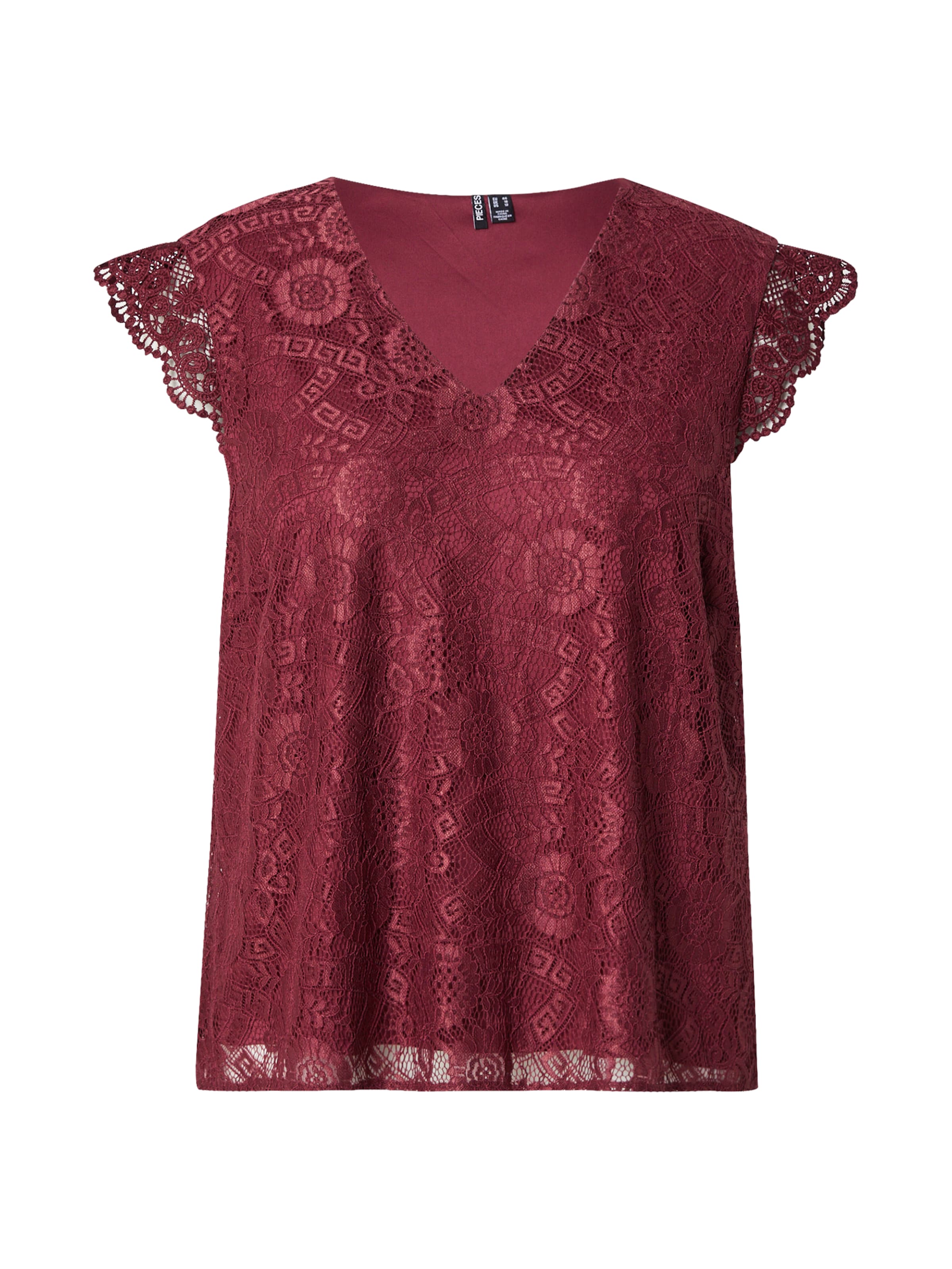 PIECES Curve Μπλούζα 'PCOLLINE' σε κόκκινο: μπροστά