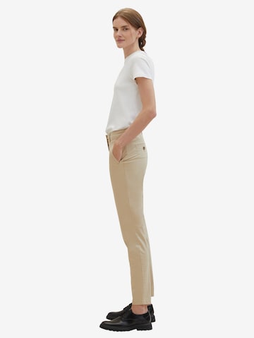 TOM TAILOR Slimfit Chinohose in Beige