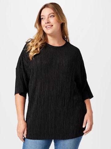 Vero Moda Curve Shirt 'Cari' in Zwart: voorkant