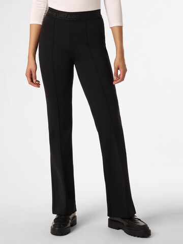 Rosner Regular Pleated Pants ' Alisa ' in Black: front