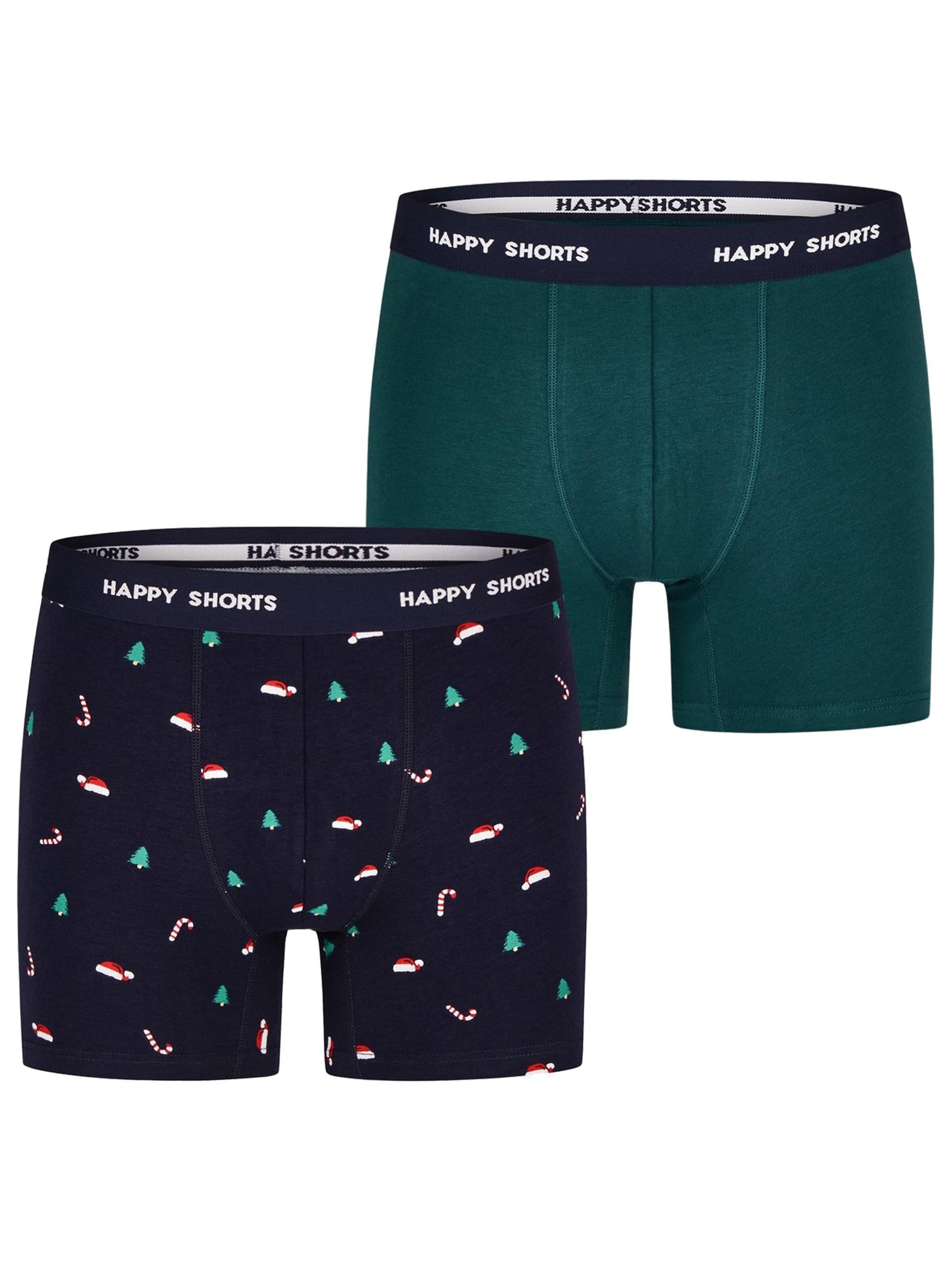 Boxers 'Christmas' Happy Shorts en bleu : devant