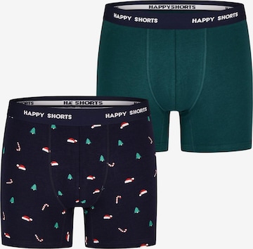 Boxers 'Christmas' Happy Shorts en bleu : devant