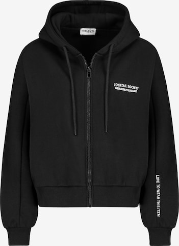 Sublevel Sweatjacke in Schwarz: Vorderseite