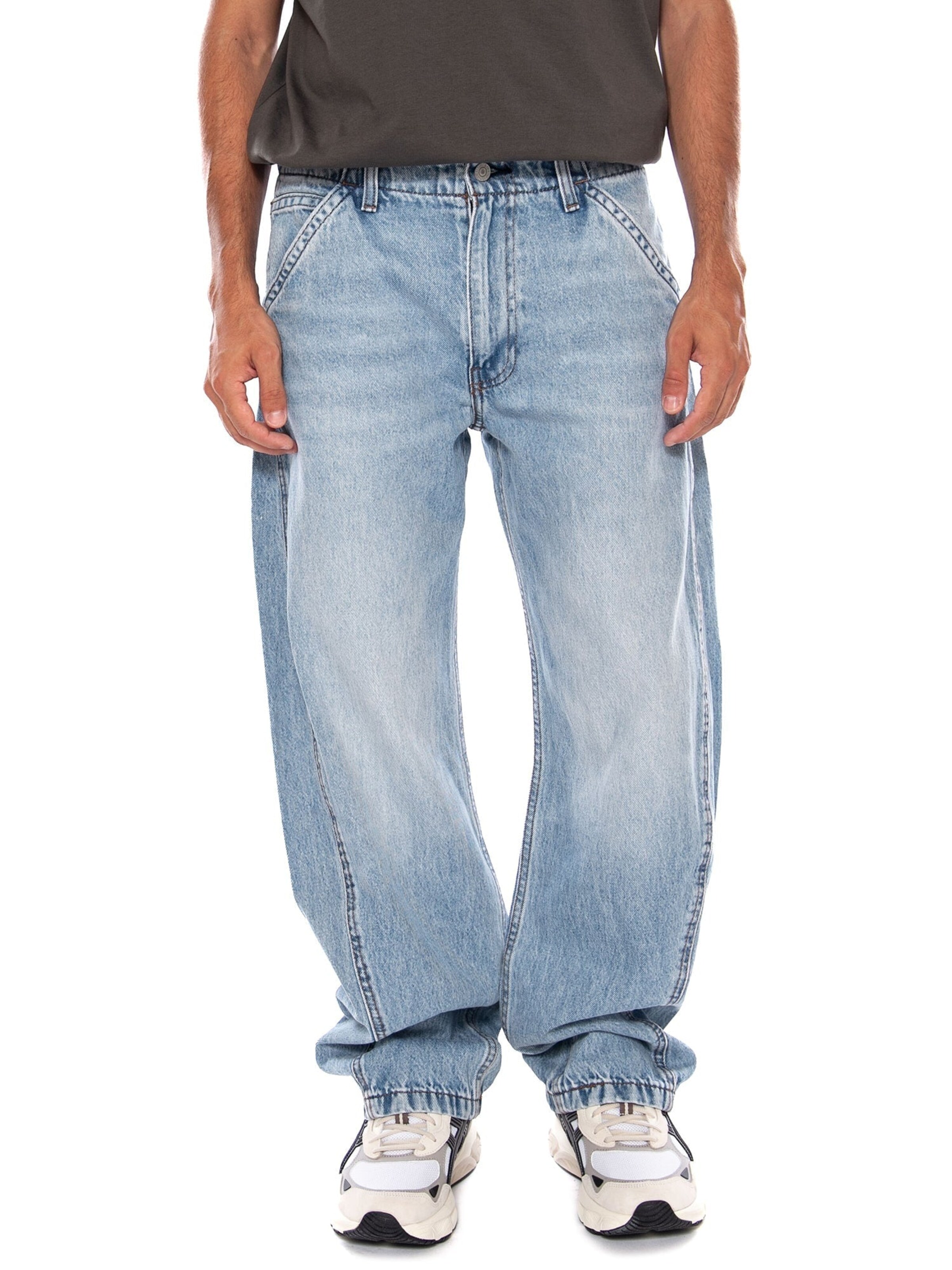 Baggy Jeans 'LEVI'S® BAGGY BARREL RUNNING THE RACE LIGHT WASH' di LEVI'S ® in blu: frontale