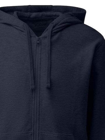 s.Oliver - Sudadera con cremallera en azul