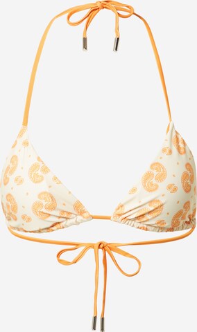 BeckSöndergaard - Triángulo Top de bikini 'Celesta' en beige: frente