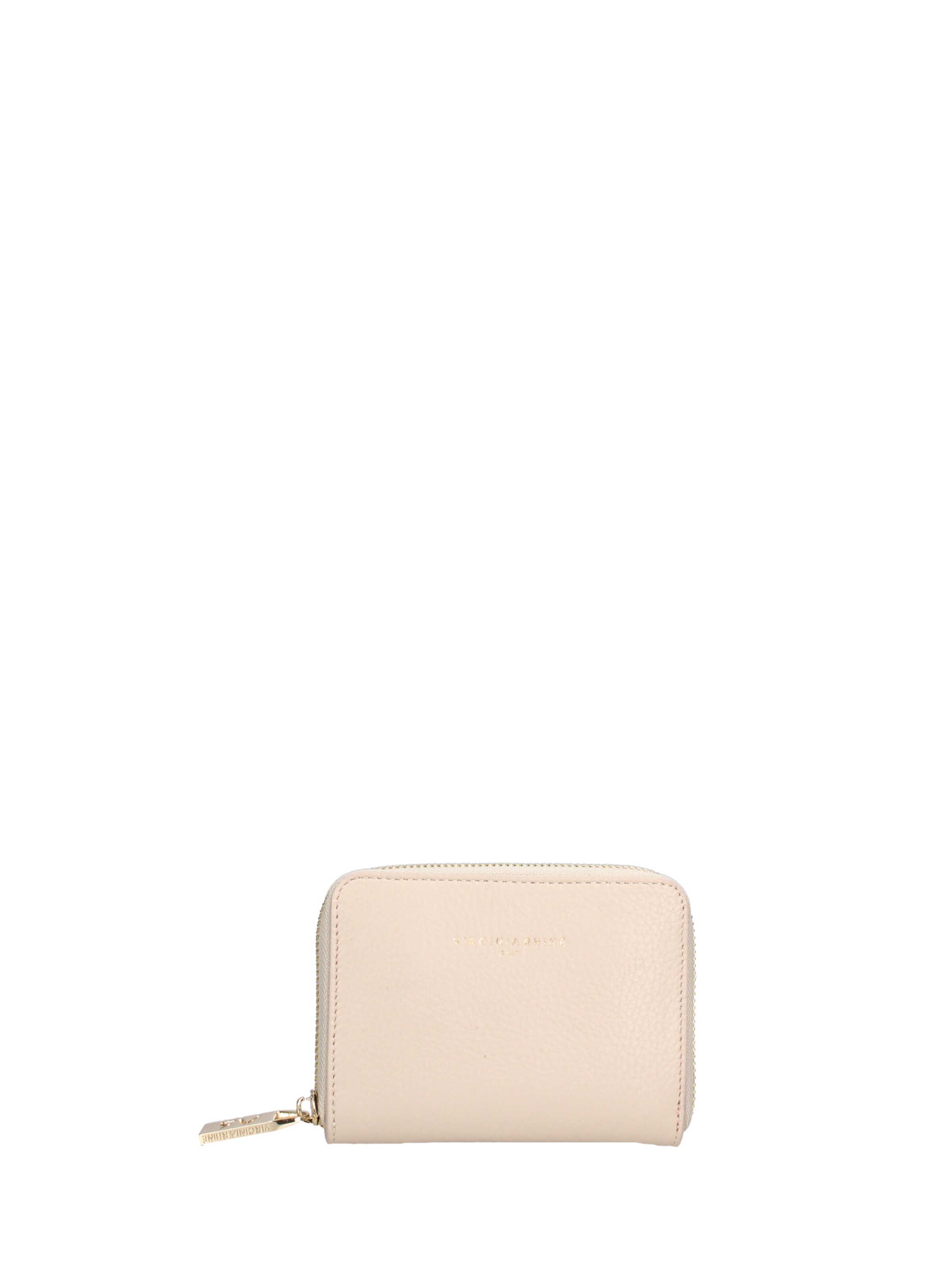 Portamonete 'Portafoglio donna pelle dollaro Made in Italy - Chiusura zip' di Virginia Rhinè in beige: frontale