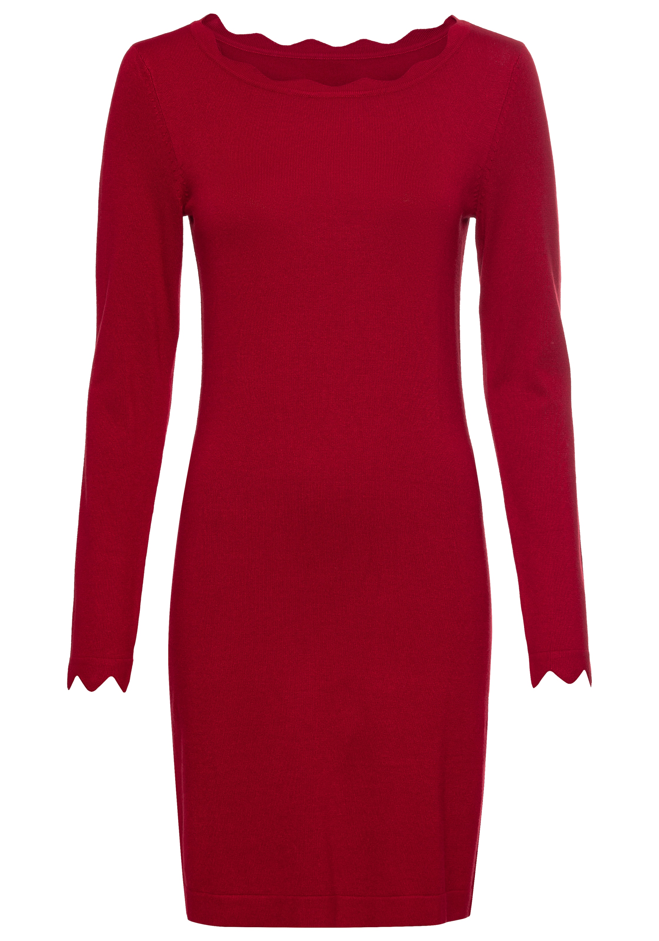 LAURA SCOTT Strickkleid in dunkelrot, Produktansicht