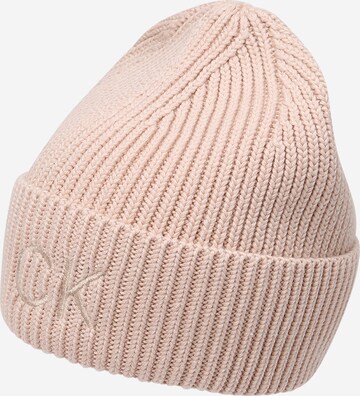 Bonnet Calvin Klein en rose : devant