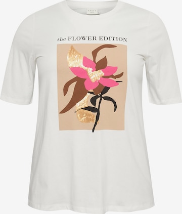 KAFFE CURVE T-Shirt 'Cinna' in Weiß: predná strana