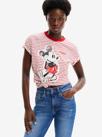 T-shirt Desigual en rouge : devant