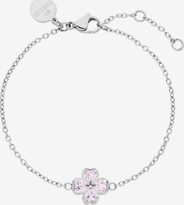 PURELEI - Pulseira 'Cuore Rosé' em prata: frente