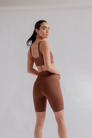 Girlfriend Collective Bustier Sport bh 'Tommy' in Bruin