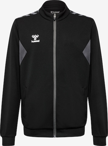 Hummel Athletic Zip-Up Hoodie 'Authentic' in Black: front