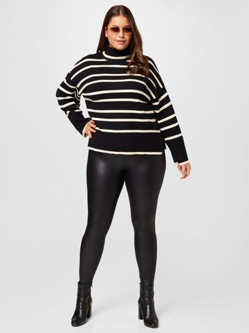 Vero Moda Curve Pullover 'Saba' in Schwarz