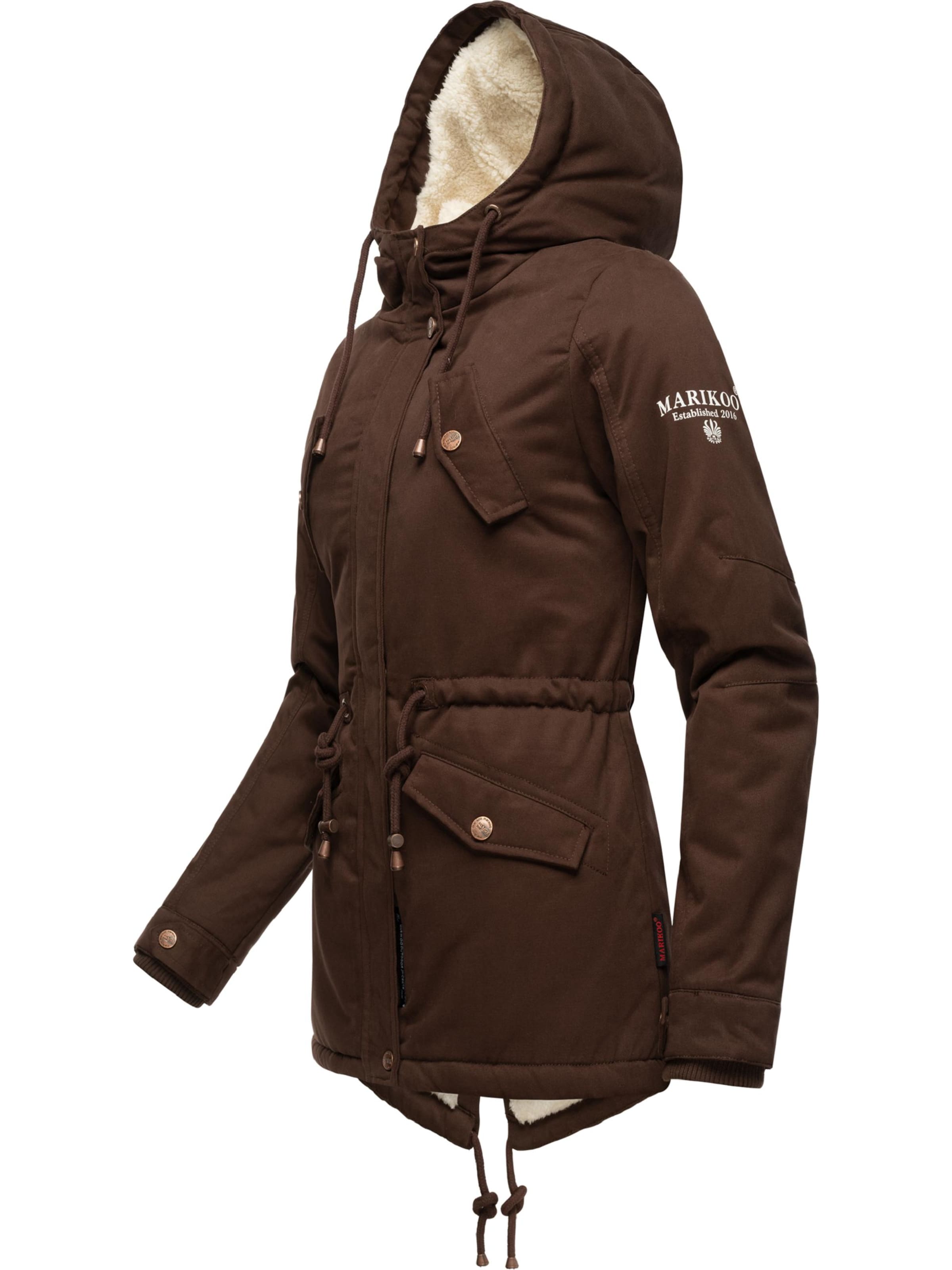 MARIKOO Winter parka 'Manolya' in Brown