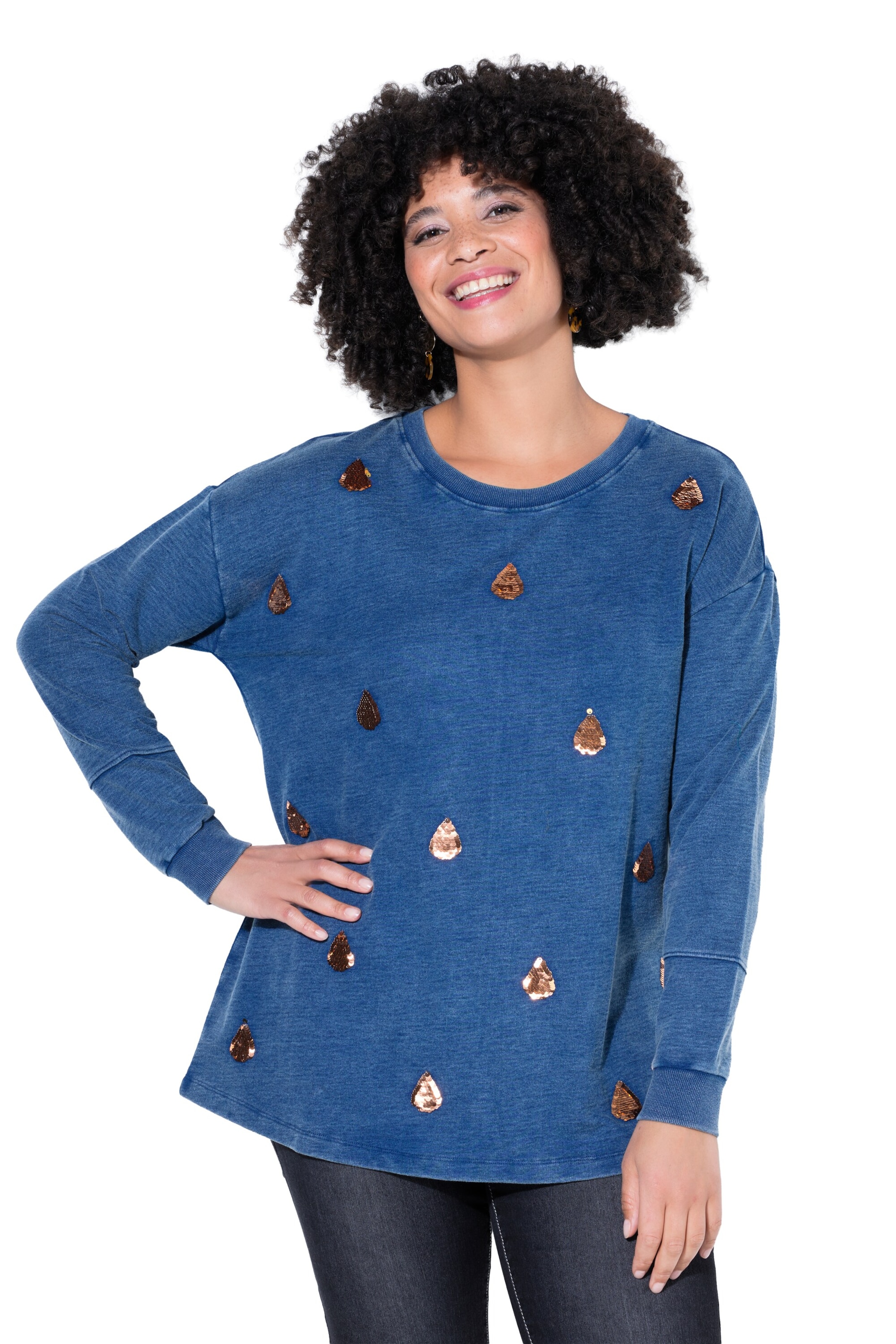 Angel of Style Sweatshirt in Blue: front