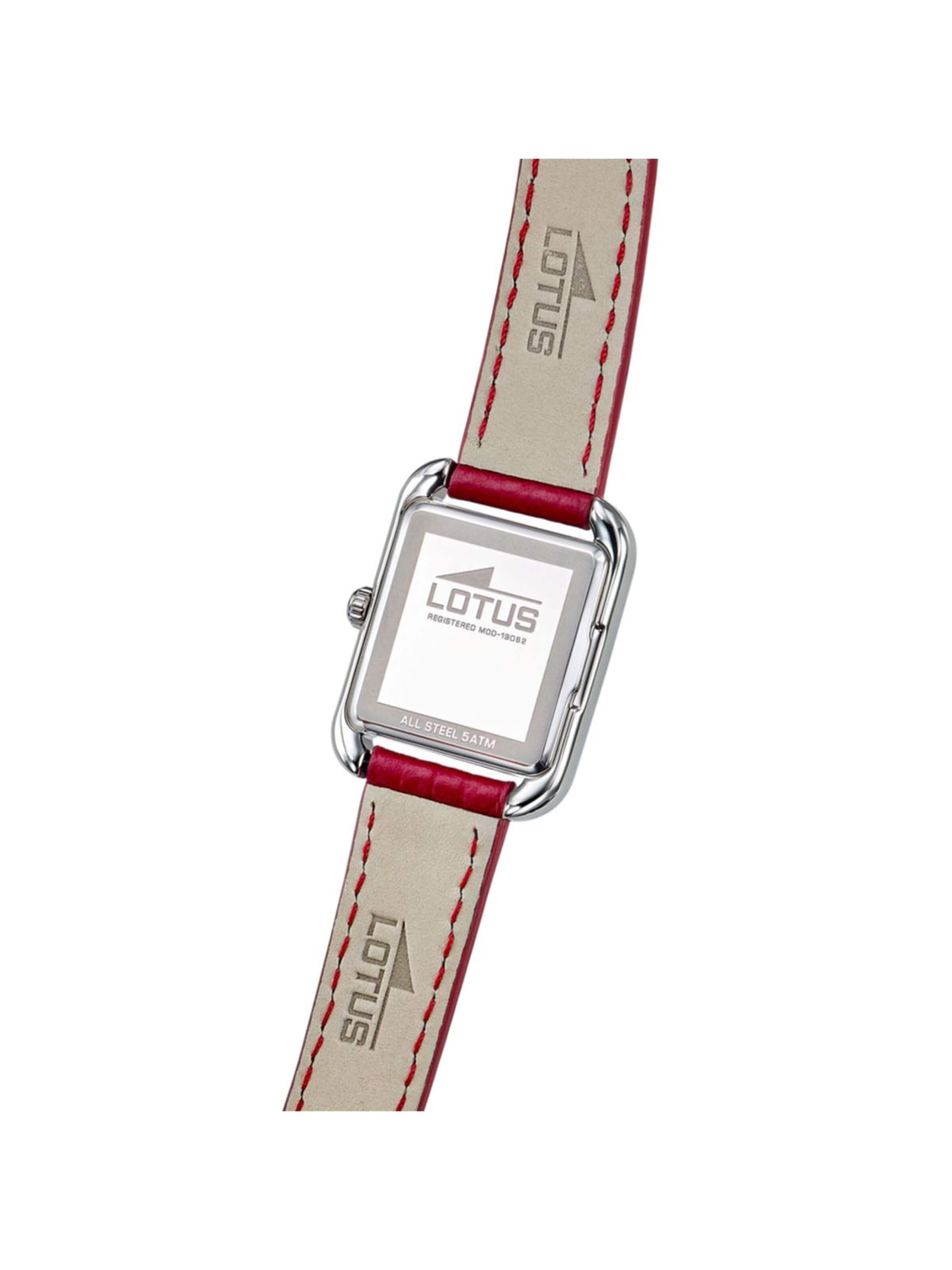 Montre à affichage analogique Lotus en rouge