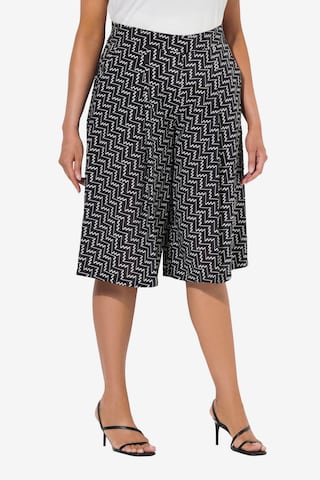 juoda Ulla Popken Plačios klešnės Kelnės: priekis