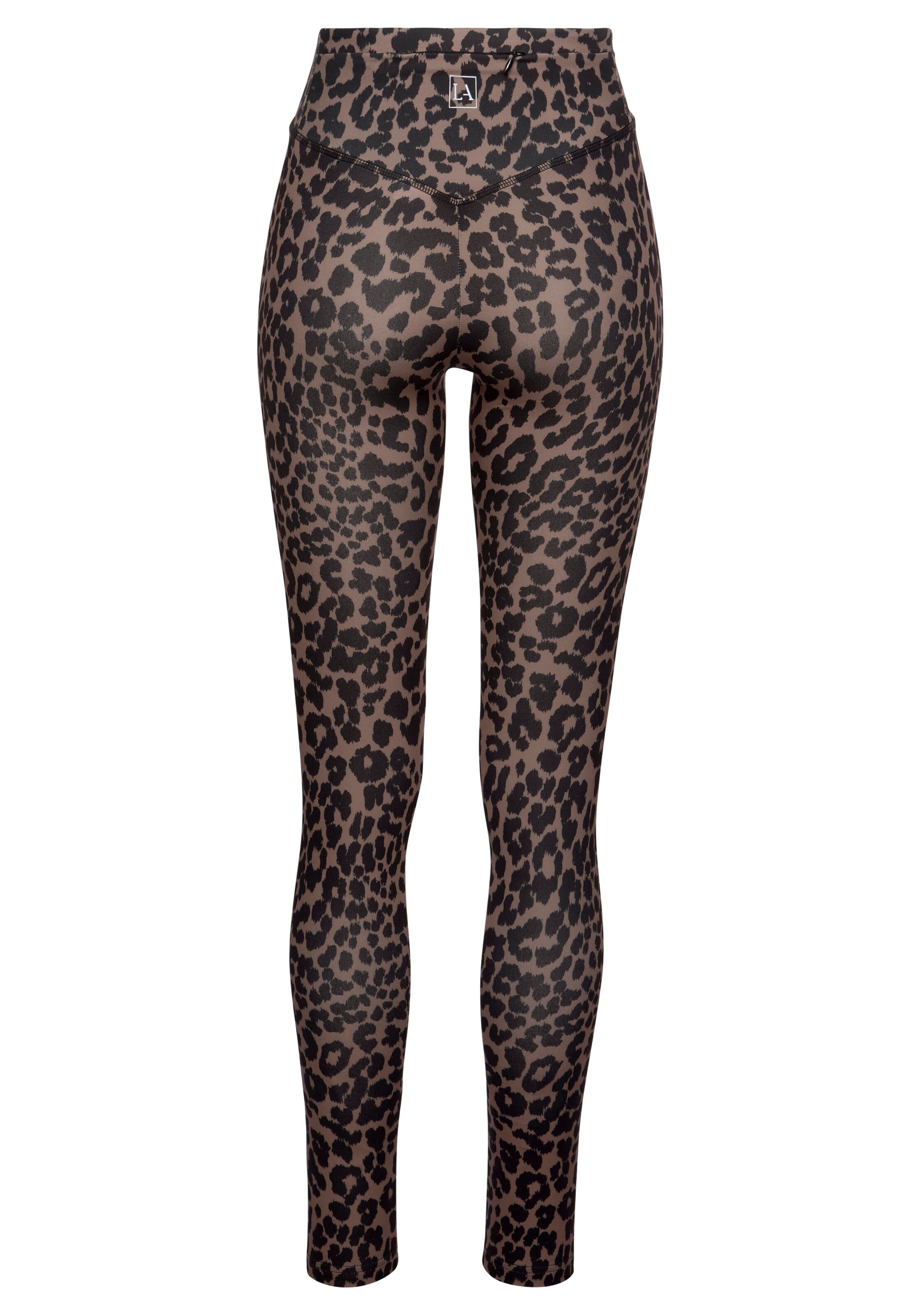 LASCANA ACTIVE Skinny Παντελόνι φόρμας σε καφέ