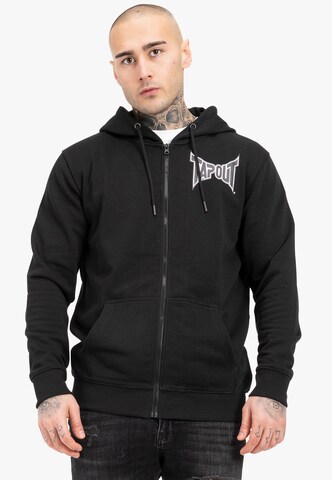 Tapout Ζακέτα φούτερ 'OCTAGON' σε μαύρο: μπροστά