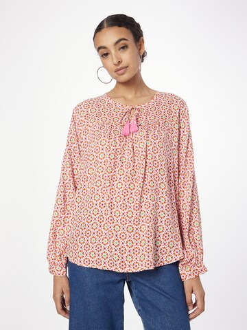 Zwillingsherz Bluse 'Liselotte' in Rot: Vorderseite
