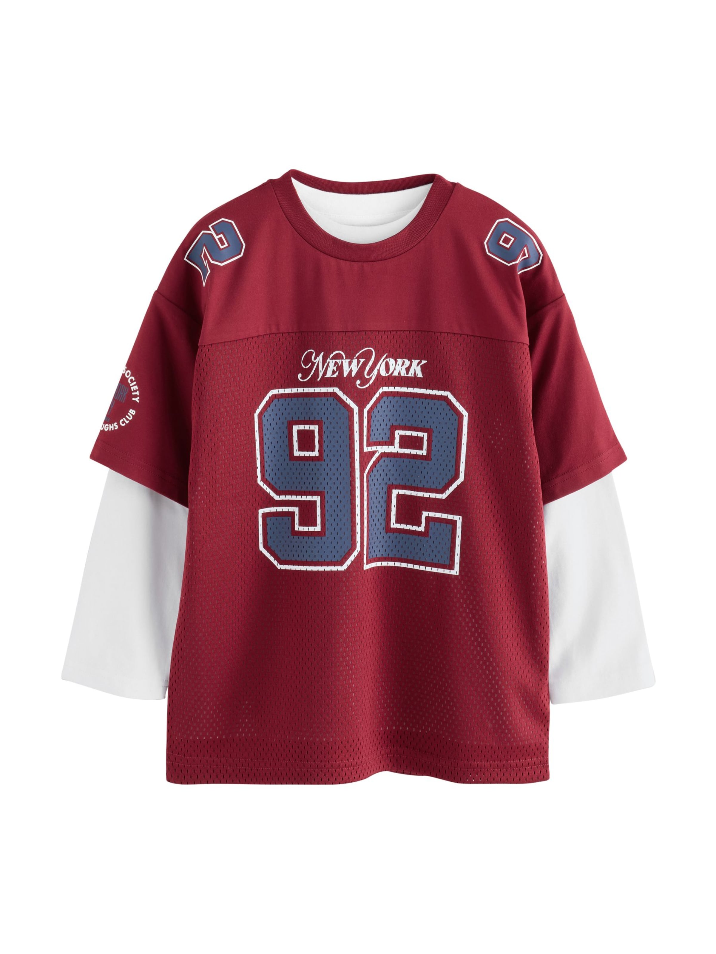 Next Shirt 'Varsity' in Rot: Vorderseite