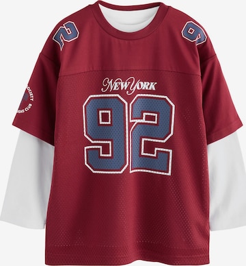 Next Shirt 'Varsity' in Rot: Vorderseite