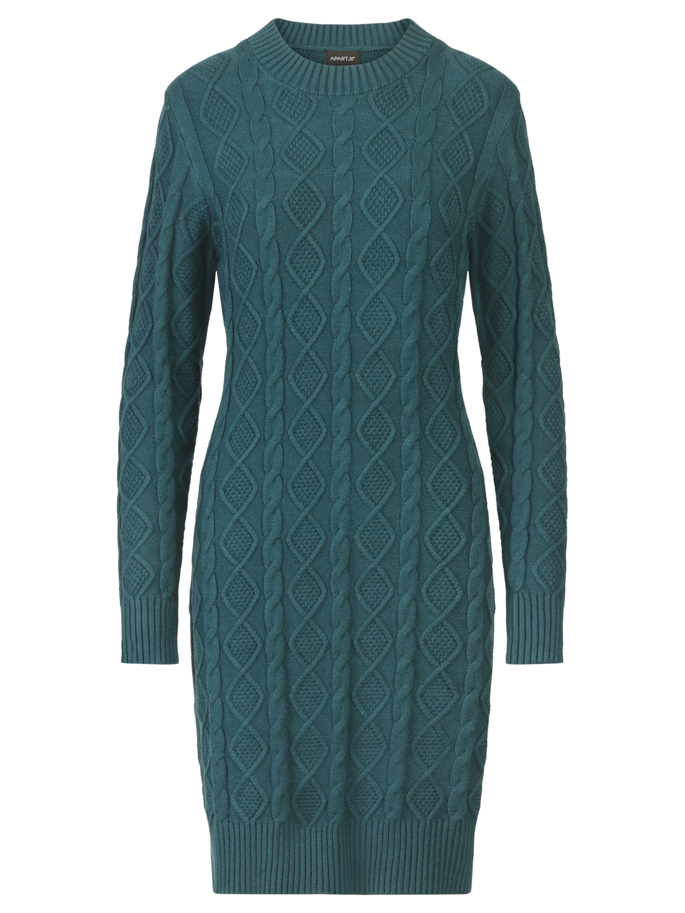 APART Knitted dress in Green: front