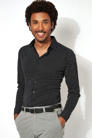 DESOTO Slim fit Button Up Shirt in Black